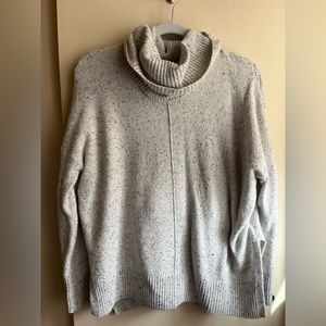 Heather Grey (speckled) cowl neck sweater